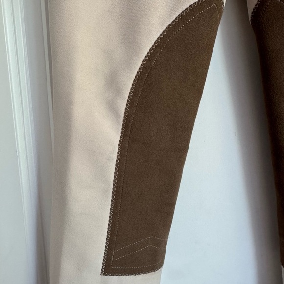 Belle & Bow Equestrian Pants Riding Jodhpurs Horse Show Gear Beige Youth Size 12 - Picture 10 of 11
